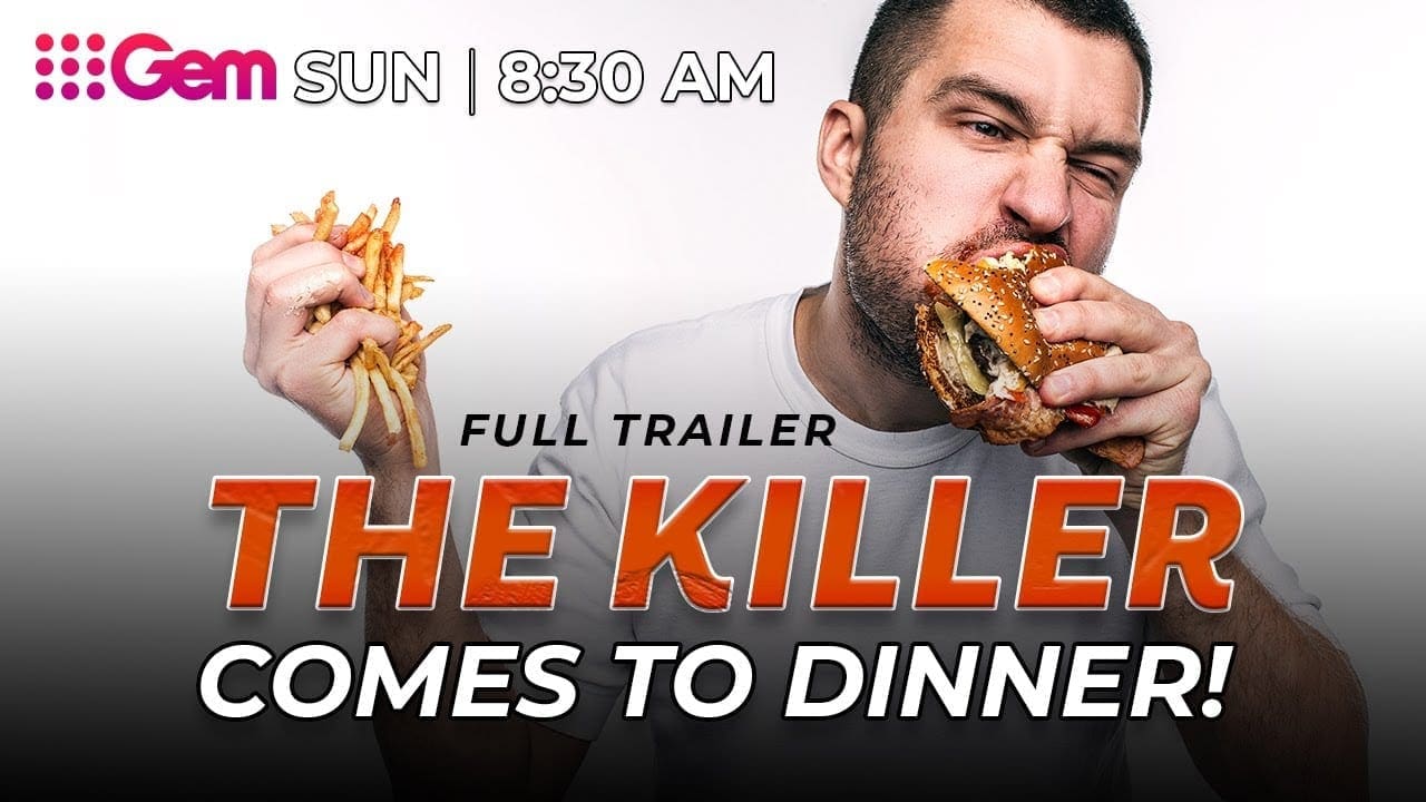 Man eating excessive unhealthy food due to gluttony